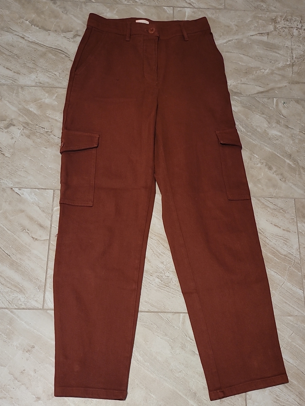 Wilfred Cargo Trousers in Rust Brown